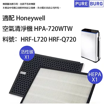 【適用Honeywell】HPA-720 HPA-720WTW HRF-Q720 白色HEPA +蜂巢活性碳 濾網組