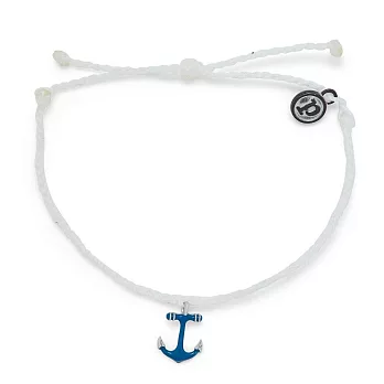 Pura Vida 美國手工 Anchors Away藍色船錨 白色蠟線衝浪手鍊手環