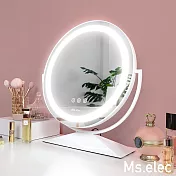 【Ms.elec米嬉樂】慕月LED環燈化妝鏡 LM-010 圓鏡 LED化妝鏡 桌鏡 三色補光