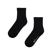 WARX除臭襪 經典素色中筒襪M黑色
