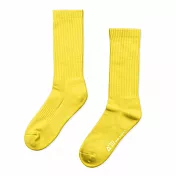 WARX除臭襪 經典素色高筒襪M螢光黃