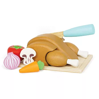 英國 Le Toy Van 角色扮演系列-烤雞全餐木質玩具組