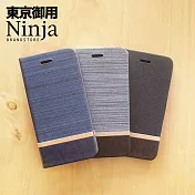 【東京御用Ninja】Apple iPhone 12 (6.1吋)復古懷舊牛仔布紋保護皮套(質感藍)