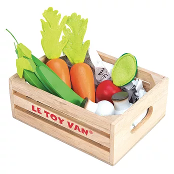 英國 Le Toy Van 角色扮演系列- 新鮮蔬菜盒木質玩具組