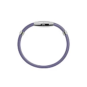 &MORE愛迪莫 鈦鍺能量手環 MEGA-X5 特仕版 白鋼原色 女款-深紫L