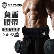 【MACMUS】6.4公斤負重腰帶｜8格式可調整負重腰帶｜強化核心肌群鍛鍊腰部肌肉
