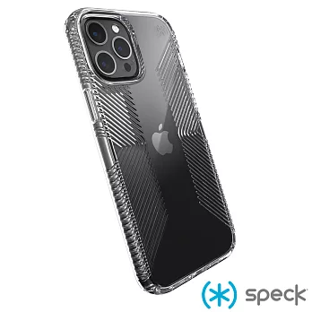 Speck Presidio Perfect-Clear Grip iPhone 12 Pro Max 透明抗菌防手滑防摔殼(4米防摔)