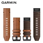 【GARMIN】QUICKFIT 26mm 栗色皮革錶帶