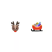 Snatch X 日日野餐 聖誕限定系列 - 3.麋鹿+雪橇 - 耳環