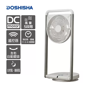 日本DOSHISHA 摺疊風扇 FLT-253D WH 無伸縮版