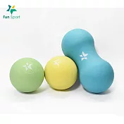 FunSport-【筋膜套組】康力爾花生球+雷力斯按摩球 (6.5cm) 雙球組+肌活袋*1(顏色隨機)