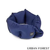 URBAN FOREST都市之森 樹-口袋充氣頸枕/午睡枕 深海藍