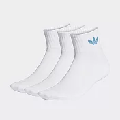 Adidas ORIGINALS 男女 中筒襪 3雙入S藍