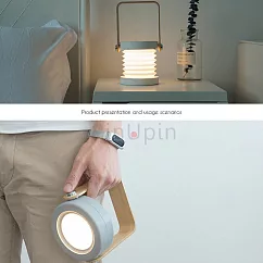 PinUpin 手提燈籠燈usb無線充電 led小夜燈台燈 (3色選) 青灰