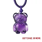 石頭記 天然紫水晶項鍊-熊愛你