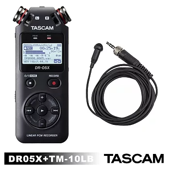 【日本TASCAM】DR-05X 錄音機+TM-10LB 領夾式麥克風套組