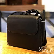 PinLe 韓版經典簡約通勤實用設計牛皮方包 3色可選百搭黑