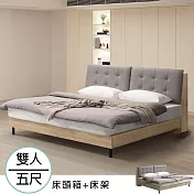 《Homelike》諾拉附USB插座床架組-雙人5尺 床組 床頭箱 雙人床
