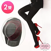 AMANDA 200丹高彈力 束覆提臀美型褲襪(2雙)黑x2雙