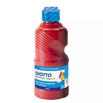 【義大利 GIOTTO】壓克力兒童顏料(單罐)250ml--紅