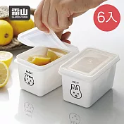 【日本霜山】動物印花單格穀物甜點冷藏冷凍保鮮盒附蓋-280ml-6入