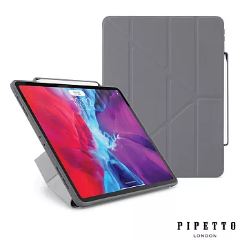 PIPETTO Origami Pencil iPad Air 10.9吋 (2020) 多角度多功能保護套(內建筆槽)-深灰色