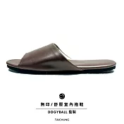 【Dogyball】都會鞋品 居家舒辦公室兩用舒壓室內拖鞋 靜音防水耐髒 台灣手工製造 咖色JP28咖啡色