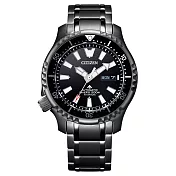 CITIZEN PROMASTER 鋼鐵河豚系列 深海潛航限量機械腕錶-全黑