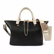 CHLOE Baylee Small two-tone tote 小牛皮 (OUTLET) (黑/灰)