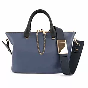 CHLOE Baylee Small two-tone tote 小牛皮 (OUTLET) (街頭藍)