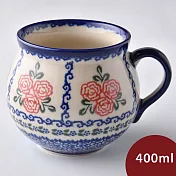 波蘭陶 漫野薔薇系列 胖胖杯 400ml 波蘭手工製