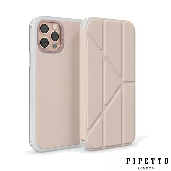 PIPETTO Origami Folio iPhone 12 Pro Max 多角度折疊皮套-粉色