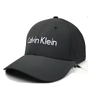 Calvin Klein logo刺繡鴨舌帽-黑灰