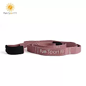 FunSport-立肌靈-環節式拉筋繩/瑜珈伸展繩/拉筋帶/助展帶/stretch strap(1入)藕粉