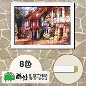 【酷蛙創意】客製復古木紋108片拼圖框(8色)-470白色