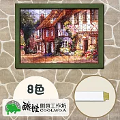 【酷蛙創意】客製復古木紋108片拼圖框(8色)-470草綠