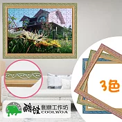 【酷蛙創意】客製花漾實木1000片拼圖框(3色) -4031粉綠