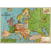 美國 Cavallini & Co. wrap 包裝紙/海報 歐洲地圖