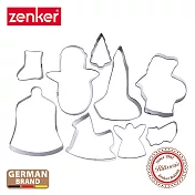 德國Zenker 聖誕造型鍍錫餅乾模九件組