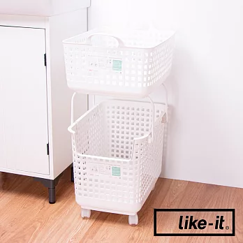 【LIKE-IT】雙層輕鬆組洗衣籃車 | 鈴木太太公司貨