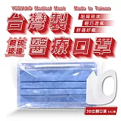 鈺祥 雙鋼印醫療口罩(50入盒裝) 台灣製造(加3D口罩5片/袋裝)-靛藍