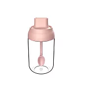 【iRoom優倍適】北歐風勺蓋一體調味料罐/玻璃油刷瓶(櫻花粉) 調味料瓶