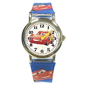 【Disney】汽車總動員 卡通兒童手錶 (藍)帥氣麥坤