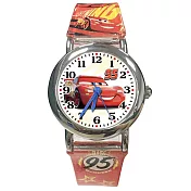 【Disney】汽車總動員 卡通兒童手錶 (紅)火速麥坤