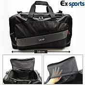Ex-Sports亞克仕 旅行袋 防潑水行李袋收納出差-58cm 黑色