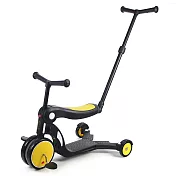 BabyBabe 三合一平衡三輪車附手拉桿(平衡車、滑步車)- 經典黃