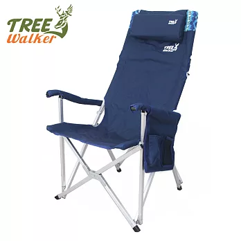 TreeWalker 高背枕頭折疊式大川椅(露營椅) - 深藍