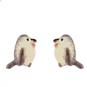 Les Nereides 童趣法瑯針式耳墜-小企鵝