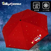 【雙龍牌】小紅帽降溫13度黑膠自動傘自動開收傘抗UV晴雨傘B6290NH 玫瑰紅