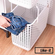 【LIKE-IT】夾縫疊疊洗衣提籃 (L) | 鈴木太太公司貨